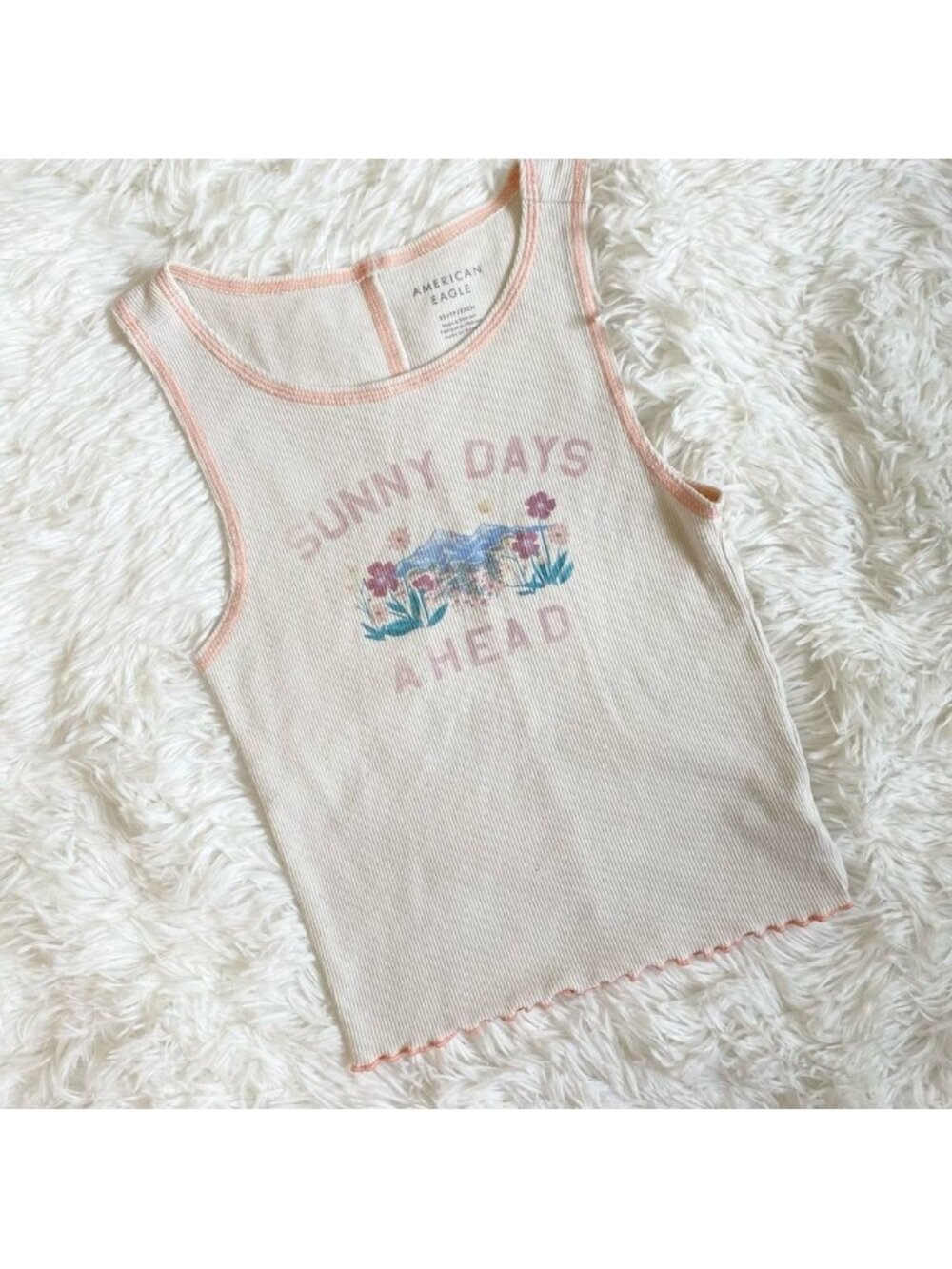 American Eagle Flower Field Tank Top